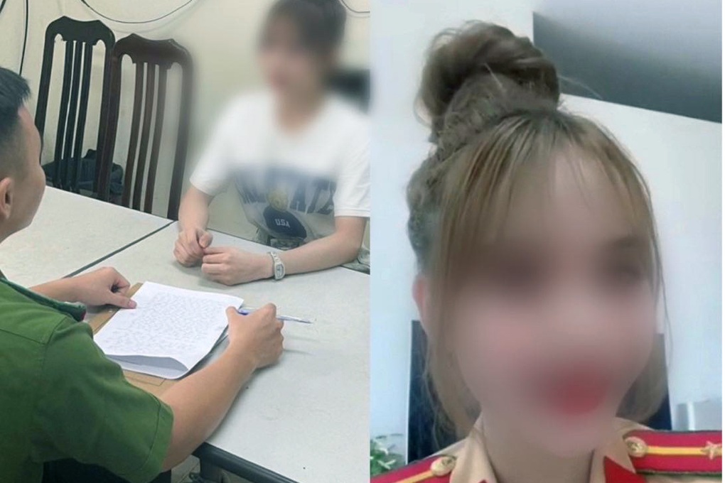 Chủ salon tóc ở Hà Nội mặc quần áo công an đăng Tiktok để câu like - 1 Chủ salon tóc ở Hà Nội mặc quần áo công an đăng Tiktok để câu like - 1