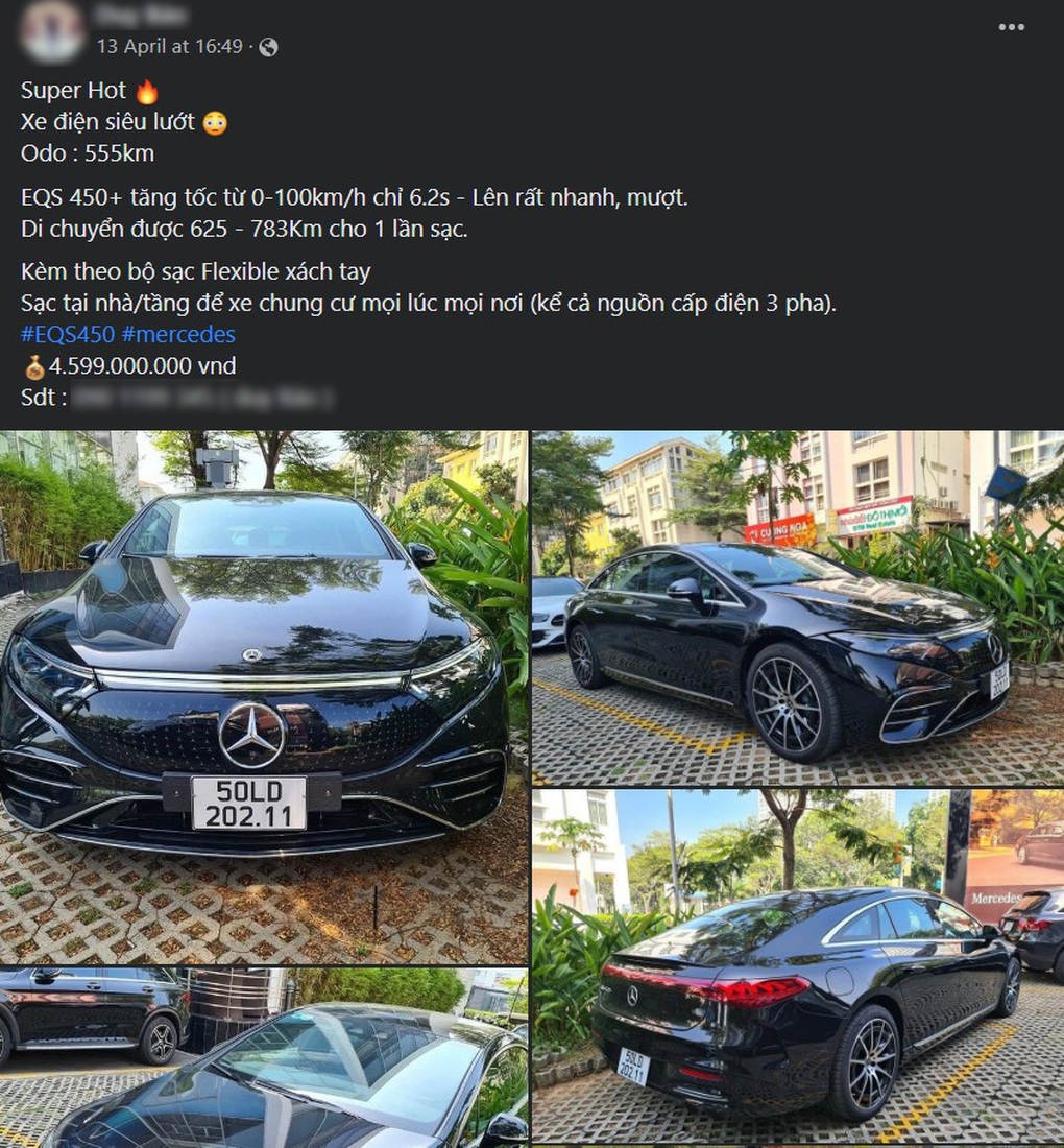 Mercedes-Benz EQS 450+ siêu lướt chào bán rẻ hơn xe mới 300 triệu đồng - 2 Mercedes-Benz EQS 450+ siêu lướt chào bán rẻ hơn xe mới 300 triệu đồng - 2