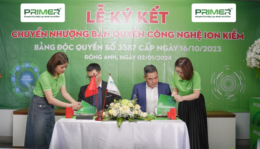 Primer hợp tác nâng tầm công nghệ nước ion kiềm tươi - 2 Primer hợp tác nâng tầm công nghệ nước ion kiềm tươi - 2