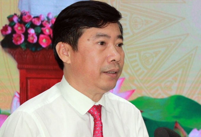 Ông Phạm Thiện Nghĩa, Chủ tịch UBND tỉnh Đồng Tháp, tại kỳ họp HĐND tỉnh tháng 12/2020. 