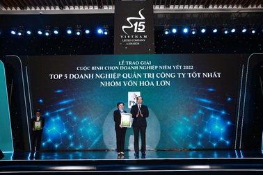 PNJ vào top 5 "Doanh nghiệp niêm yết quản trị tốt 2022"
