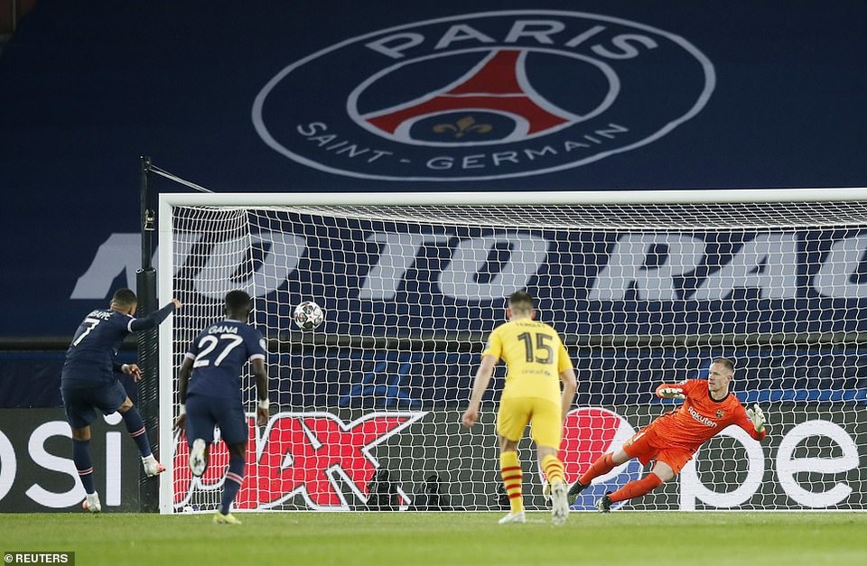 Ghi 4 bàn vào lưới Barcelona, Mbappe xác lập kỷ lục ở Champions League - 1 Ghi 4 bàn vào lưới Barcelona, Mbappe xác lập kỷ lục ở Champions League - 1