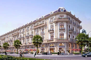 Kiến trúc lâu đài độc đáo tại shophouse D'. Metropole Hà Tĩnh