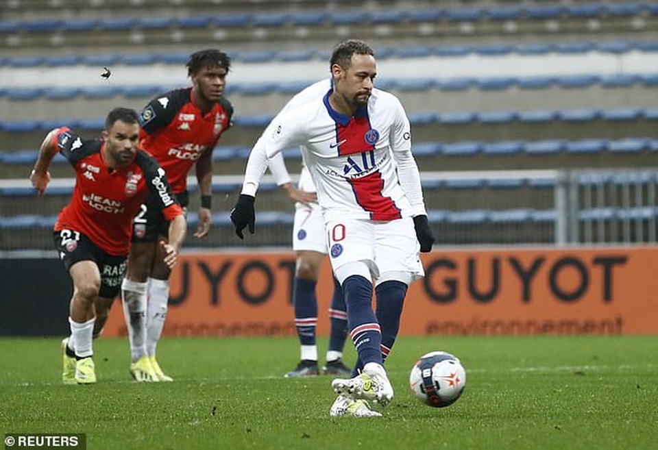Neymar lập cú đúp, PSG vẫn thua sốc đội gần bét bảng Lorient - 4 Neymar lập cú đúp, PSG vẫn thua sốc đội gần bét bảng Lorient - 4