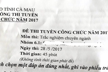 Lộ đề thi công chức ngành thanh tra: Khởi tố vụ rao bán ngân hàng câu hỏi