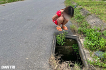 Hàng loạt nắp cống ở Hà Nội "mất tích", dân cắm củi cảnh báo nguy hiểm