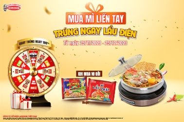 Acecook tổ chức chương trình trúng thưởng cùng mì Lẩu Thái và Đệ Nhất