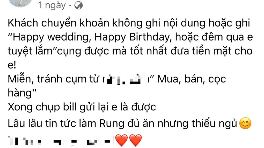 Thực hư việc nhiều hàng quán tạm ngừng nhận chuyển khoản, chỉ lấy tiền mặt - 1 Thực hư việc nhiều hàng quán tạm ngừng nhận chuyển khoản, chỉ lấy tiền mặt - 1