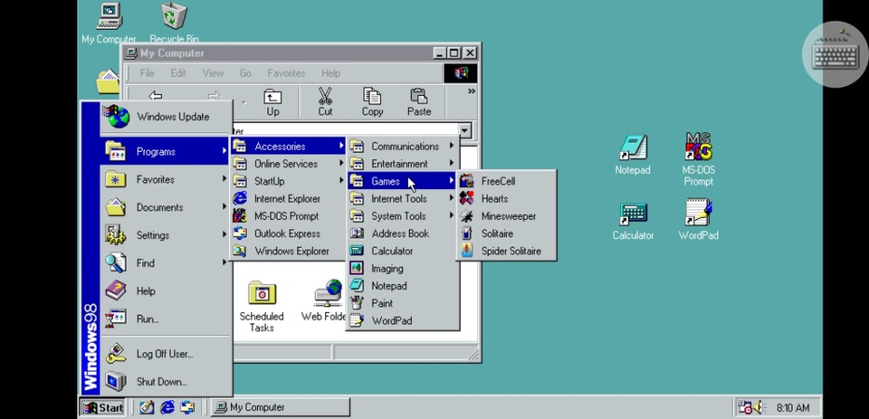 Trải nghiệm Windows 98 trên... smartphone Android - 1 Trải nghiệm Windows 98 trên... smartphone Android - 1