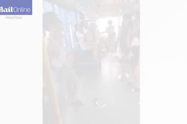 Xe phanh gấp, cô gái bối rối “kéo tụt quần” khách lạ