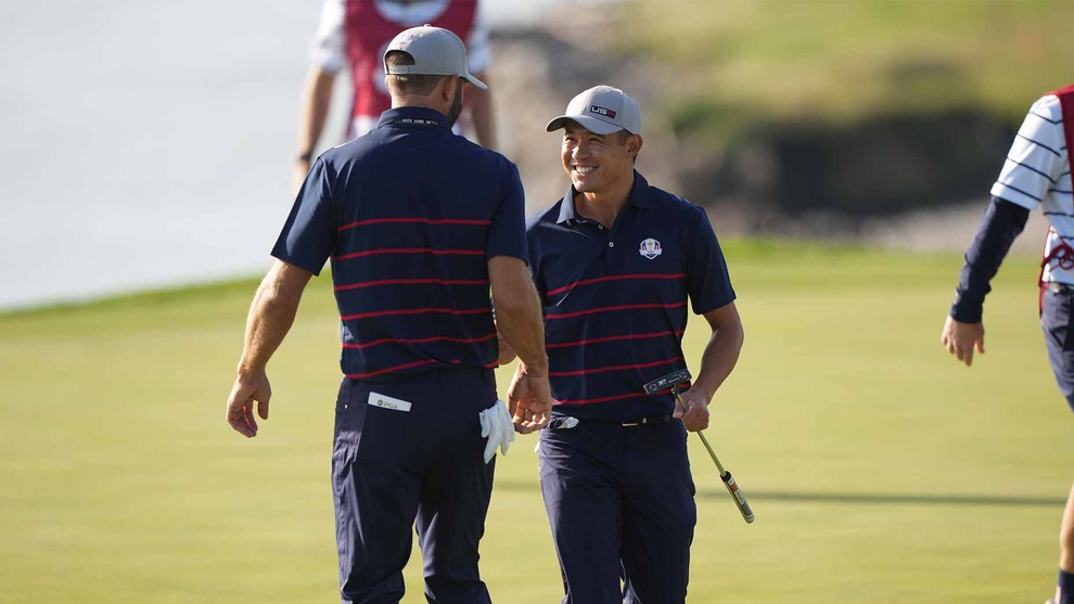 Ryder Cup khởi đầu sôi nổi với ưu thế tạm nghiêng về phía đội Mỹ - 2 Ryder Cup khởi đầu sôi nổi với ưu thế tạm nghiêng về phía đội Mỹ - 2
