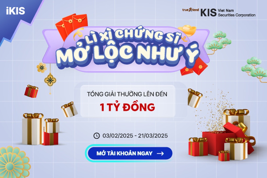 Ưu đãi từ chương trình Lì xì chứng sĩ - Mở lộc như ý của Chứng khoán KIS - 1 Ưu đãi từ chương trình Lì xì chứng sĩ - Mở lộc như ý của Chứng khoán KIS - 1