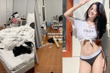 Hot girl Instagram Việt gây sốc với căn phòng bừa bộn như ổ chuột