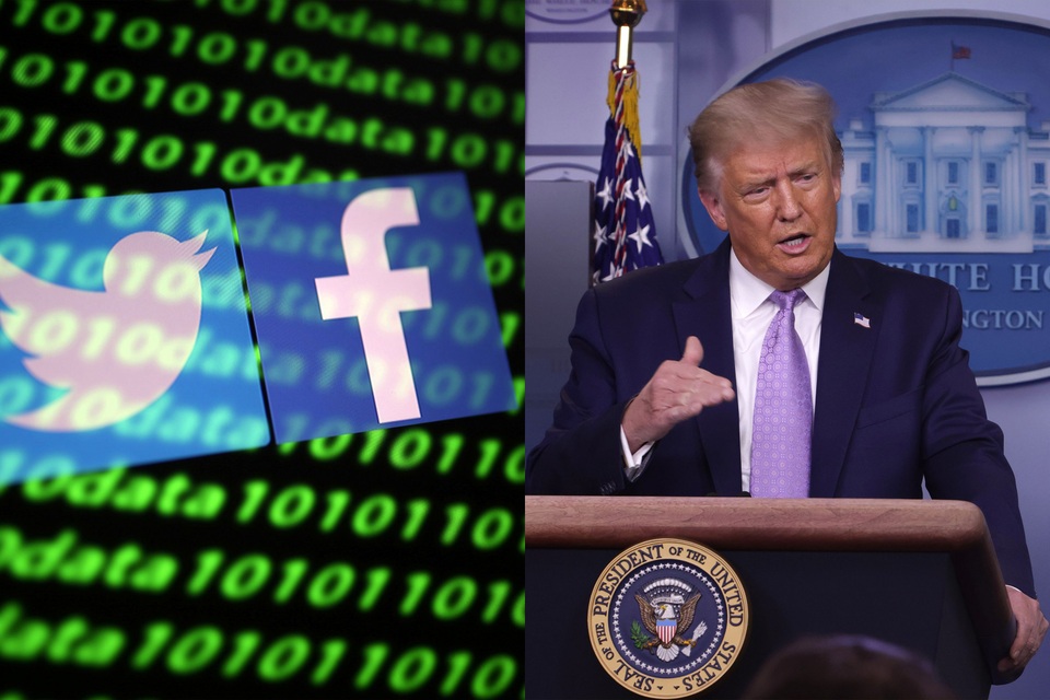 Facebook, Twitter mất 51 tỷ USD sau khi cấm cửa ông Trump - 1 Facebook, Twitter mất 51 tỷ USD sau khi cấm cửa ông Trump - 1