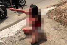 Nữ nhân viên quán cà phê gào khóc hoảng loạn bên đường vì bị “chồng hờ” hành hung dã man