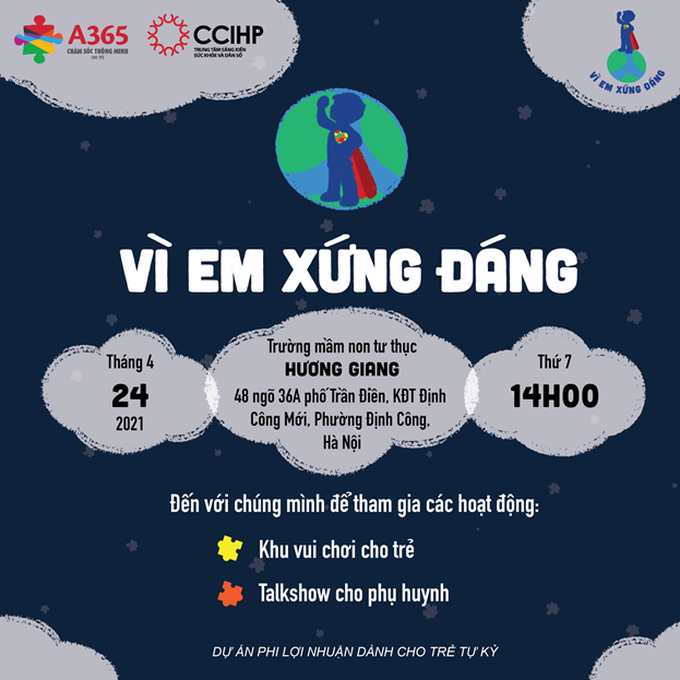 “Vì Em Xứng Đáng” - Hành trình lan tỏa những giá trị tốt đẹp hơn cho trẻ tự kỷ - Ảnh 1. “Vì Em Xứng Đáng” - Hành trình lan tỏa những giá trị tốt đẹp hơn cho trẻ tự kỷ - Ảnh 1.