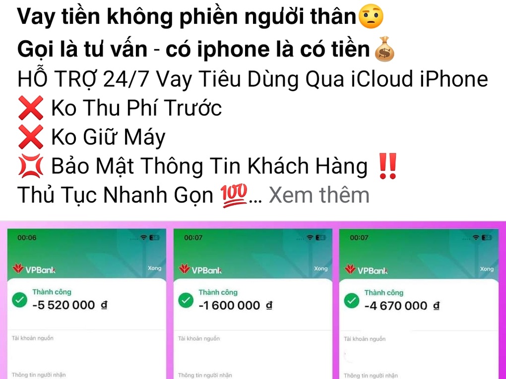Vay tiền qua iCloud và cái kết đắng - 1 Vay tiền qua iCloud và cái kết đắng - 1