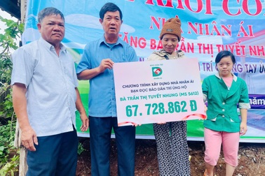 Góa phụ "lỡ 2 lần đò" bị ung thư xúc động tại Lễ khởi công xây nhà Nhân ái