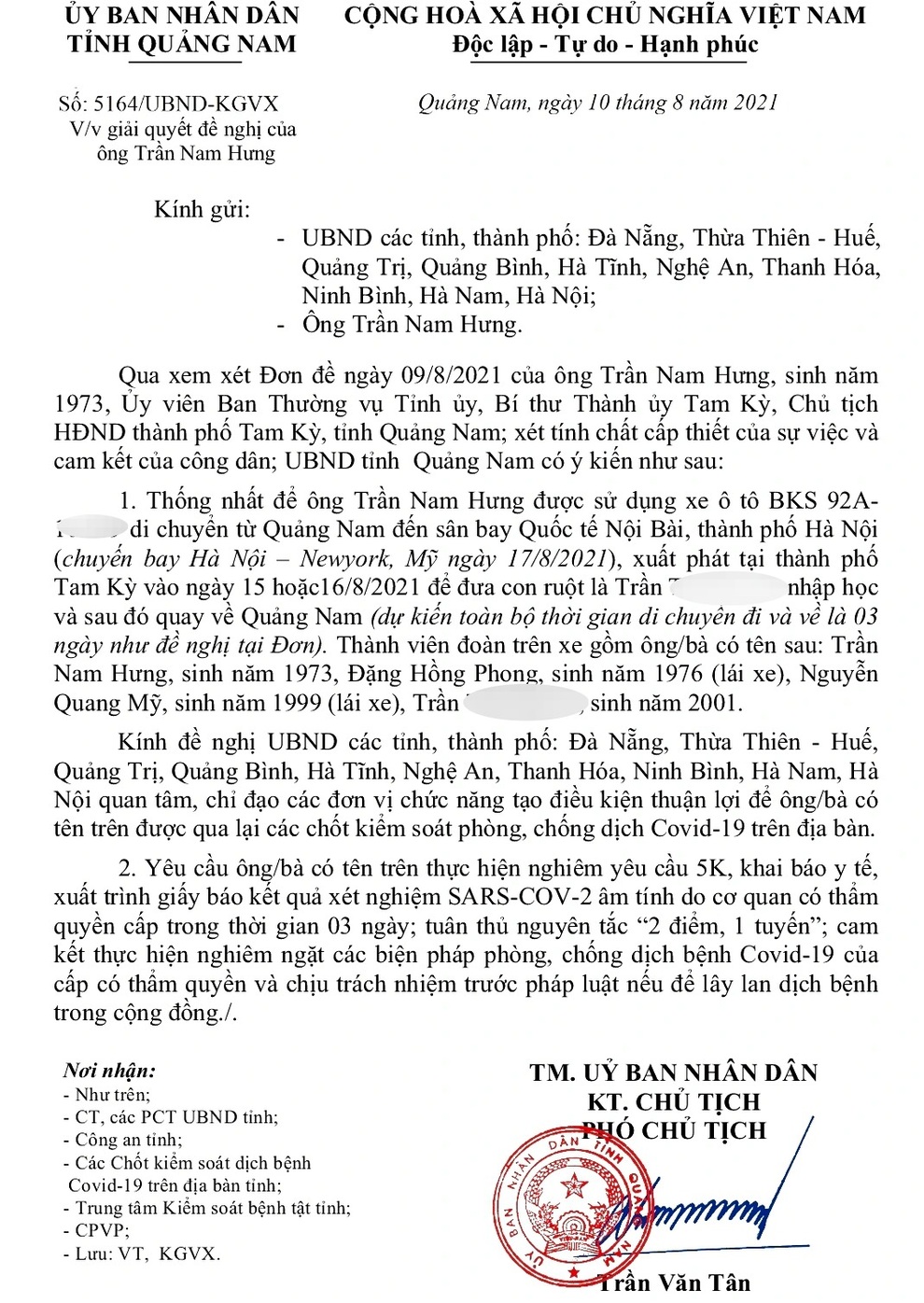 Thông tin về văn bản cho Bí thư TP Tam Kỳ đưa con ra Hà Nội đi du học - 2 Thông tin về văn bản cho Bí thư TP Tam Kỳ đưa con ra Hà Nội đi du học - 2