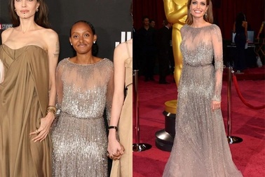 Zahara mặc lại váy hàng hiệu của mẹ Angelina Jolie
