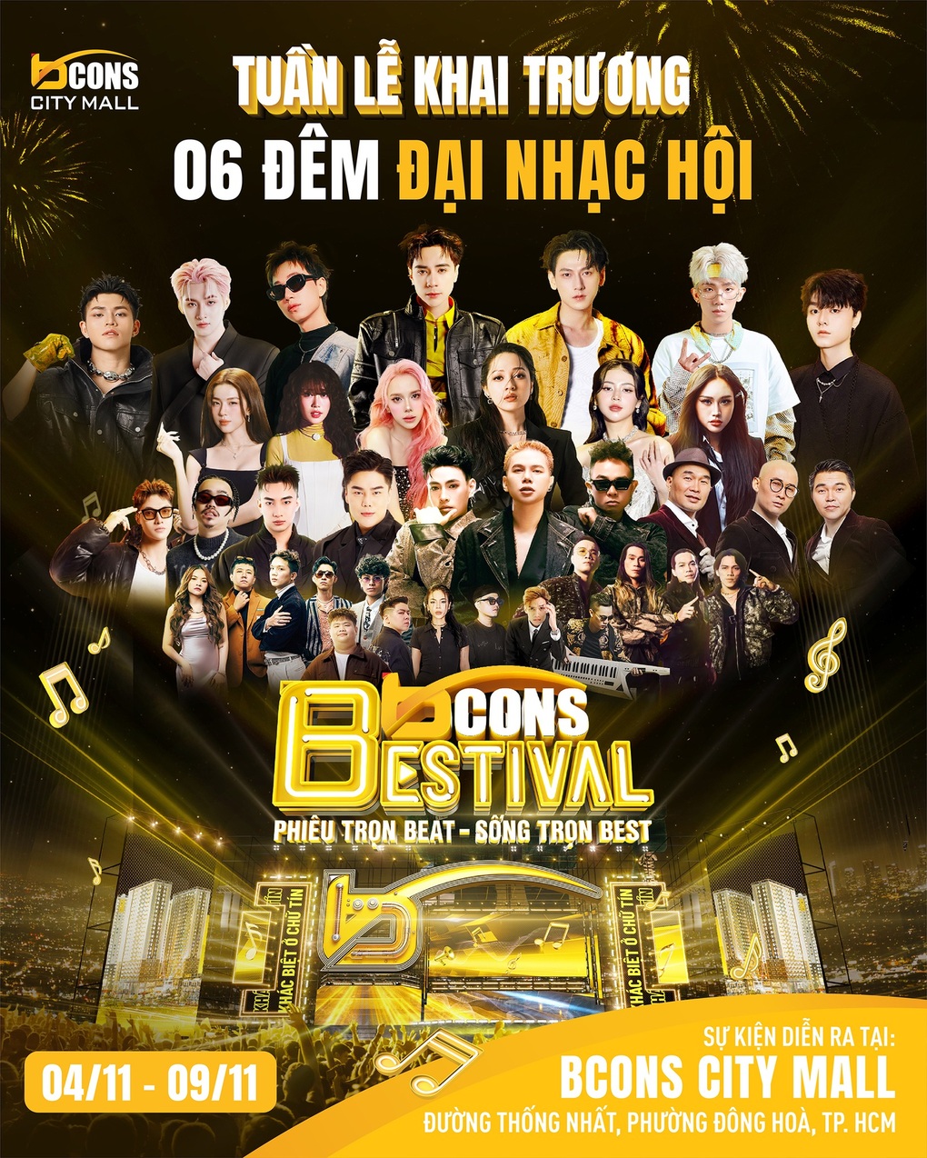 Dàn sao nổi tiếng quy tụ trong 6 đêm nhạc tại khu Đông TPHCM - 1 Dàn sao nổi tiếng quy tụ trong 6 đêm nhạc tại khu Đông TPHCM - 1