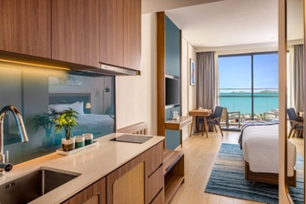 Không gian căn hộ nghỉ dưỡng sắp bàn giao của Charm Resort Long Hải