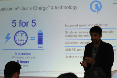 Qualcomm "khoe" công nghệ sạc 50% pin smartphone trong 5 phút
