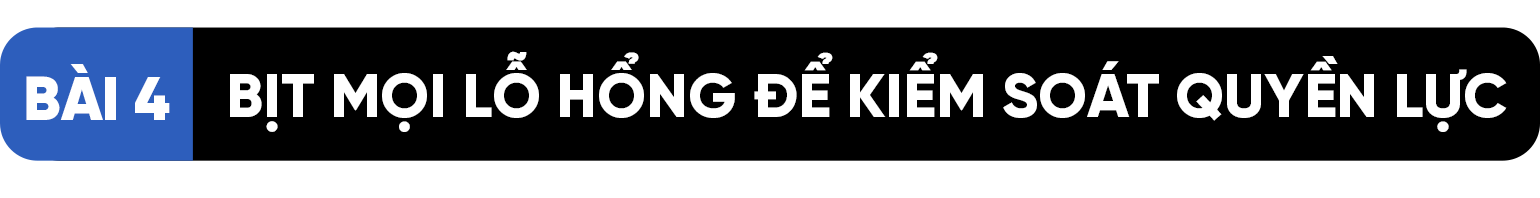 Bài 4: Bịt mọi lỗ hổng để kiểm soát quyền lực - 1 Bài 4: Bịt mọi lỗ hổng để kiểm soát quyền lực - 1