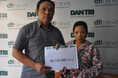 Gần 89 triệu đồng đến với chị Lê Thị Quỳnh bị tim bẩm sinh