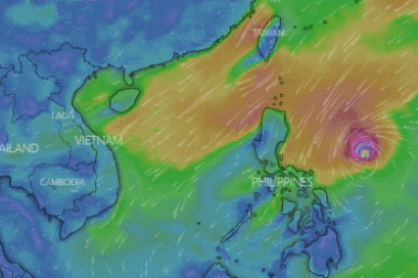 Siêu bão Goni đang hướng vào Biển Đông