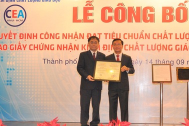 Trường ĐH đầu tiên phía Nam đạt chuẩn chất lượng giáo dục quốc gia