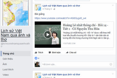 Dạy Lịch sử cho học sinh qua Facebook