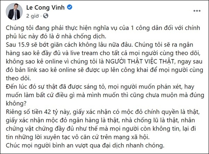 Công Vinh và mẹ Thủy Tiên lên tiếng về chuyện ăn chặn 42 tỷ tiền từ thiện - Ảnh 2.