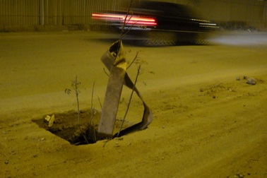 Cảnh báo nguy hiểm trên đường Khuất Duy Tiến kéo dài