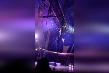 Nghệ sĩ xiếc nhào lộn bị rạn xương chậu vì ngã ra ngoài lưới an toàn