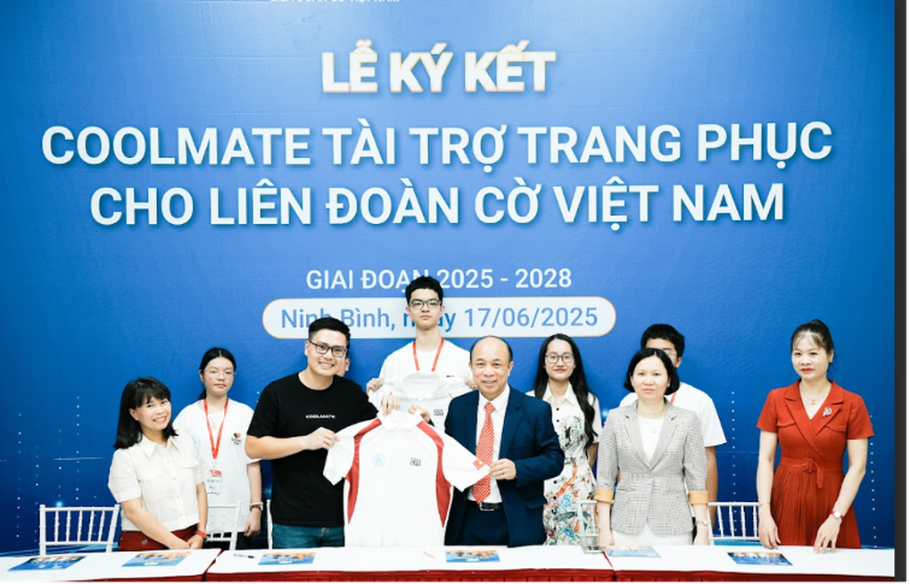 Startup Coolmate tài trợ trang phục cho Liên đoàn Cờ Việt Nam giai đoạn 2025-2028 - 1 Startup Coolmate tài trợ trang phục cho Liên đoàn Cờ Việt Nam giai đoạn 2025-2028 - 1