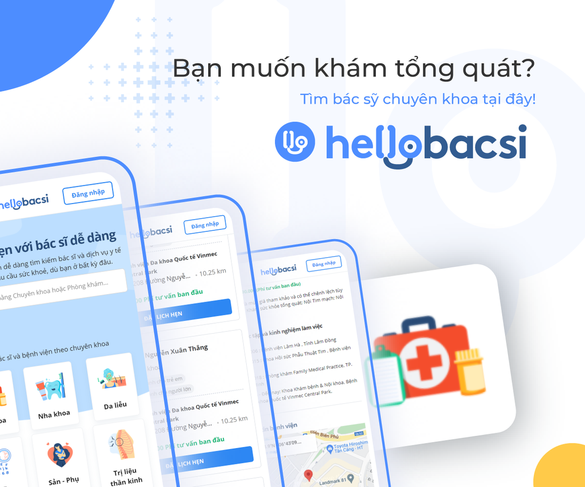 Dịch vụ đặt lịch thăm khám với bác sĩ 24/7 trực tuyến từ HelloBacsi - 2 Dịch vụ đặt lịch thăm khám với bác sĩ 24/7 trực tuyến từ HelloBacsi - 2