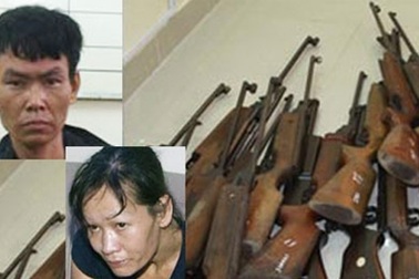 Xóa sổ lò chế súng của cặp vợ chồng nghiện nhiễm HIV