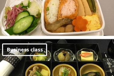 Sự khác biệt giữa suất ăn hạng thương gia và phổ thông trên máy bay