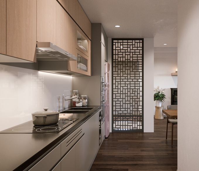 Ngỡ ngàng với diện mạo mới của căn hộ chung cư 100m² ở Ecolifety Tây Hồ sau khi được kiến trúc sư tư vấn cải tạo với chi phí 187 triệu - Ảnh 7. Ngỡ ngàng với diện mạo mới của căn hộ chung cư 100m² ở Ecolifety Tây Hồ sau khi được kiến trúc sư tư vấn cải tạo với chi phí 187 triệu - Ảnh 7.