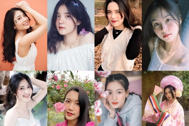 Các nữ sinh xinh đẹp cùng gửi lời chúc Tết đến độc giả Dân trí