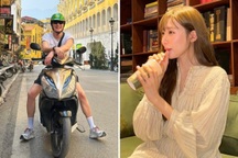 Sao Hàn du lịch Việt Nam: Thích thú ăn 20kg xoài, tự chạy xe máy đi dạo