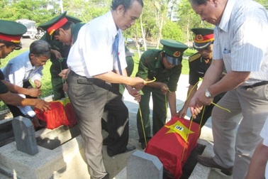 An táng 23 hài cốt liệt sĩ hy sinh tại Lào 