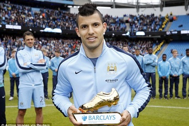 Sergio Aguero lần đầu đoạt Vua phá lưới Premier League