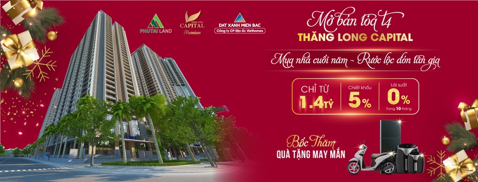 Tưng bừng quà tặng Giáng sinh tri ân tân cư dân T4 Thăng Long Capital - 1 Tưng bừng quà tặng Giáng sinh tri ân tân cư dân T4 Thăng Long Capital - 1