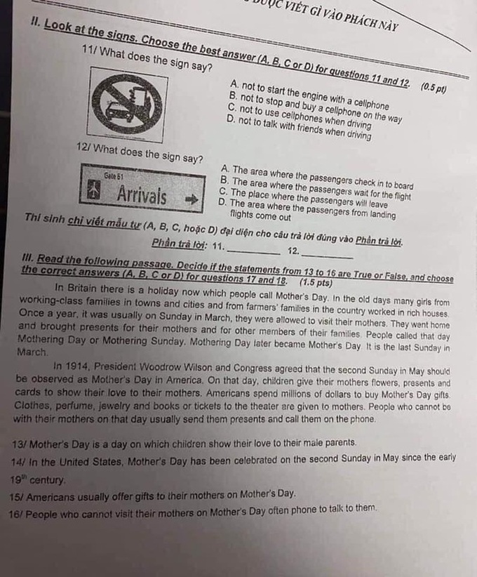 Đề thi tiếng Anh vào lớp 10 ở TP.HCM bất ngờ bị lộ trên mạng, Sở GD&ĐT nói gì? - Ảnh 3.
