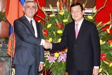 Chủ tịch nước hội đàm với Tổng thống Armenia