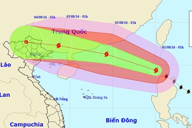 Bão Nida vào Biển Đông, Bắc Bộ sắp mưa to