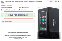 Chiếc iPhone đời đầu được bán với giá hơn 190.000 USD
