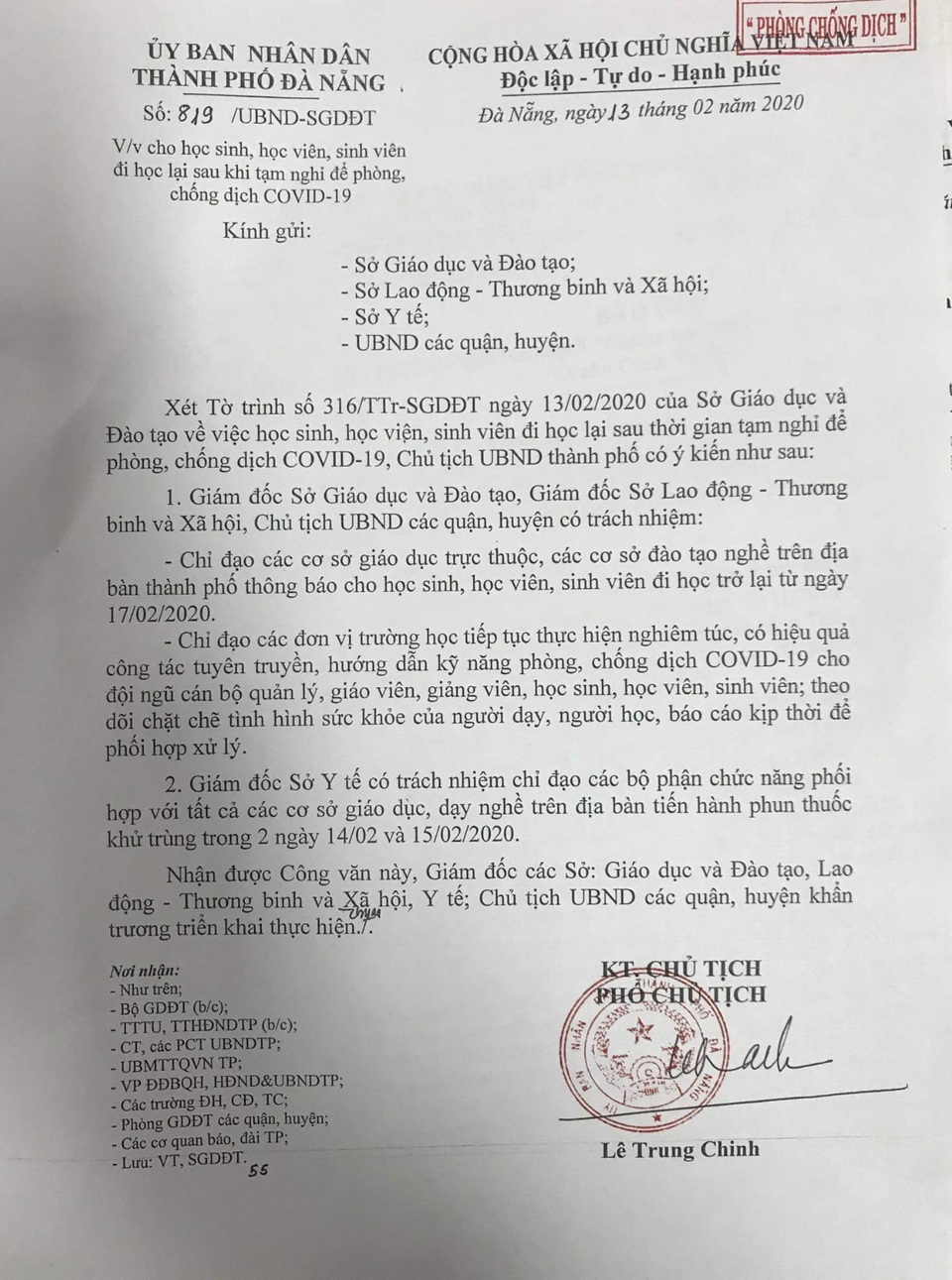 Đà Nẵng: Theo dõi sức khỏe GV, HS khi học sinh đi học trở lại ngày 17/2 - 1 Đà Nẵng: Theo dõi sức khỏe GV, HS khi học sinh đi học trở lại ngày 17/2 - 1